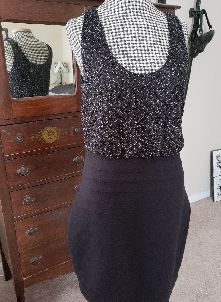 Micro mini black dress